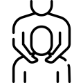 person receiving myofascial release massage icon.