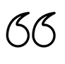 testimonial quote symbol.