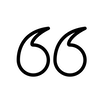 testimonial quote symbol.